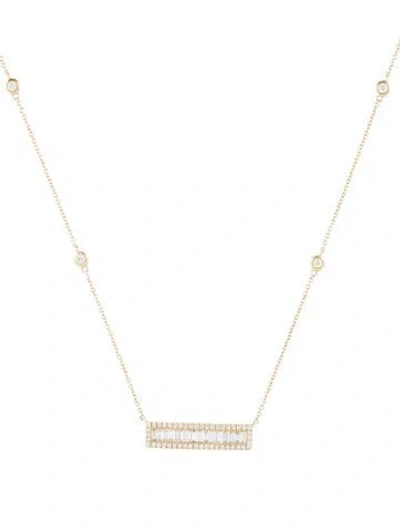 Pre-owned Necklace 14k Diamond Pendant , 17.5" In Multi