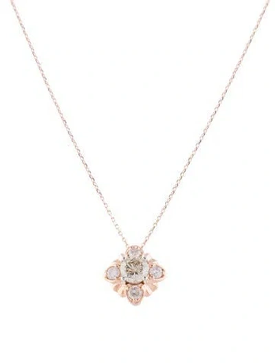 Pre-owned Necklace 14k Diamond Pendant , 17.75" In Multi