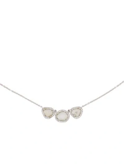 Pre-owned Necklace 14k Diamond Pendant , 17.75" In Multi