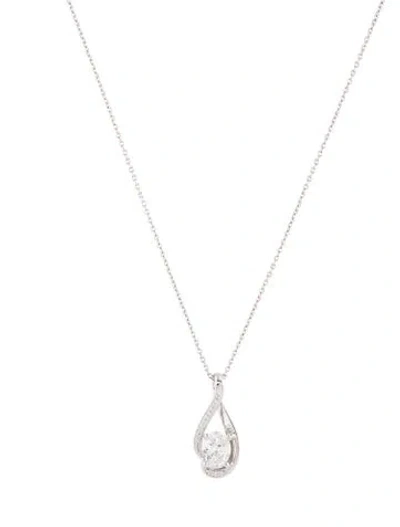 Pre-owned Necklace 14k Diamond Pendant , 18" In Multi