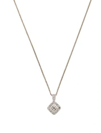 Pre-owned Necklace 14k Diamond Pendant , 18" In Multi