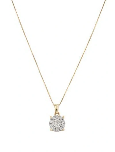 Pre-owned Necklace 14k Diamond Pendant , 18" In Multi
