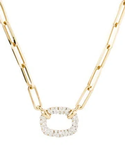 Pre-owned Necklace 14k Diamond Pendant , 18" In Multi