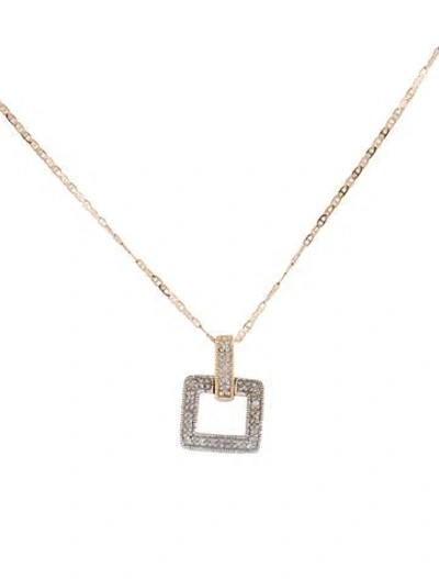 Pre-owned Necklace 14k Diamond Pendant , 18" In Multi