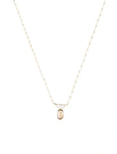 Pre-owned Necklace 14k Diamond Pendant , 18" In Multi