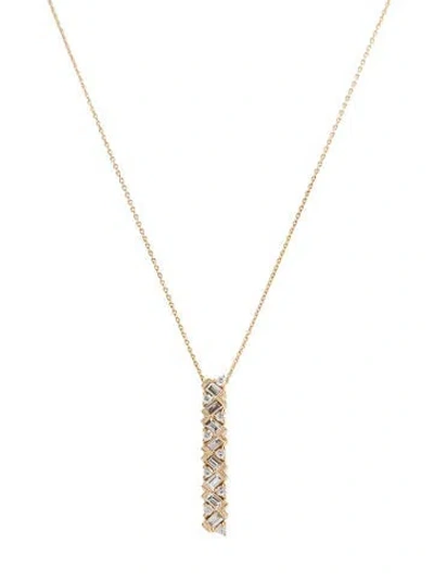 Pre-owned Necklace 14k Diamond Pendant , 18" In Multi