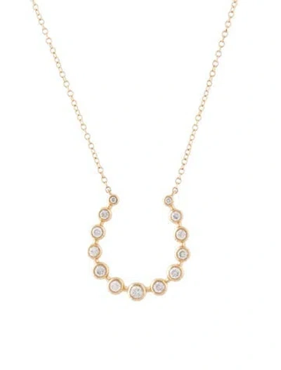 Pre-owned Necklace 14k Diamond Pendant , 18" In Multi