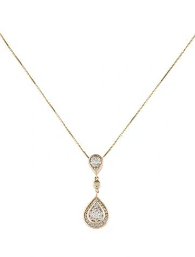 Pre-owned Necklace 14k Diamond Pendant , 18" In Multi