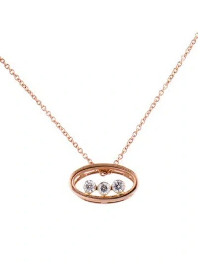 Pre-owned Necklace 14k Diamond Pendant , 18" In Multi