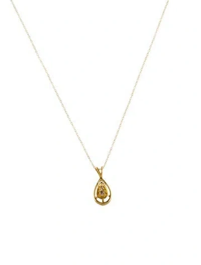 Pre-owned Necklace 14k Diamond Pendant , 18" In Multi