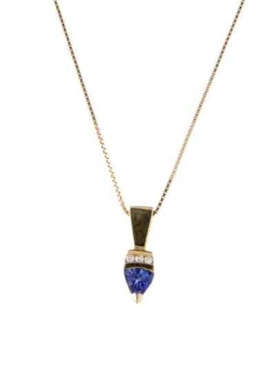 Pre-owned Necklace 14k Diamond Pendant , 18" In Multi