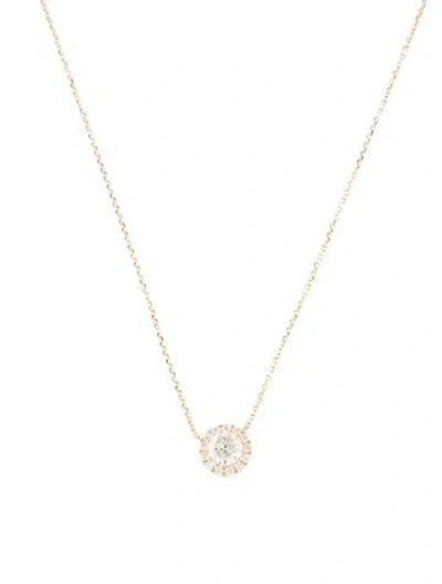 Pre-owned Necklace 14k Diamond Pendant , 18" In Multi