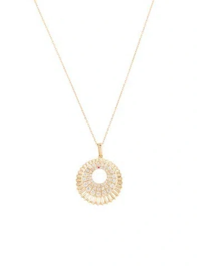 Pre-owned Necklace 14k Diamond Pendant , 18" In Multi