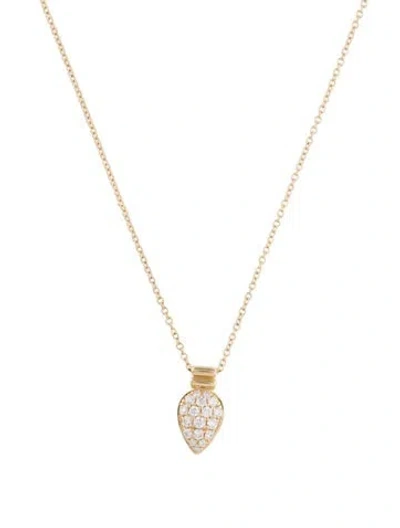 Pre-owned Necklace 14k Diamond Pendant , 18" In Multi
