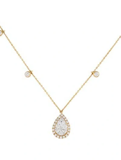 Pre-owned Necklace 14k Diamond Pendant , 18" In Multi