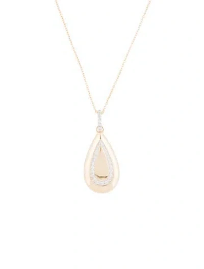 Pre-owned Necklace 14k Diamond Pendant , 18" In Multi