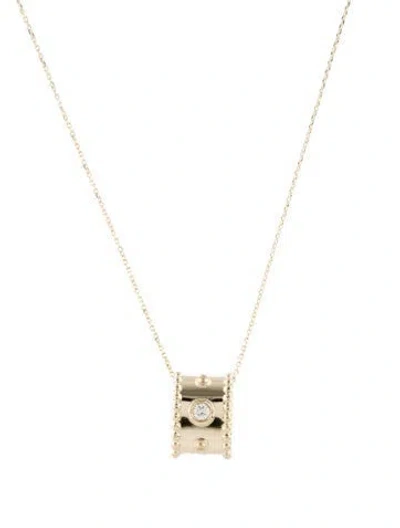Pre-owned Necklace 14k Diamond Pendant , 18" In Multi