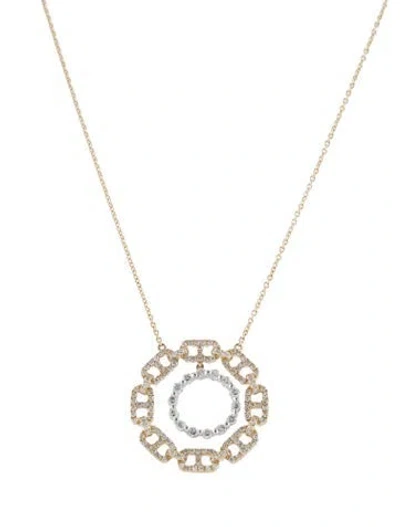 Pre-owned Necklace 14k Diamond Pendant , 18" In Multi