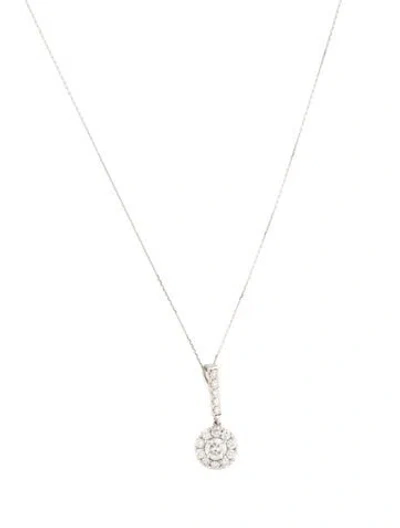 Pre-owned Necklace 14k Diamond Pendant , 18" In Multi