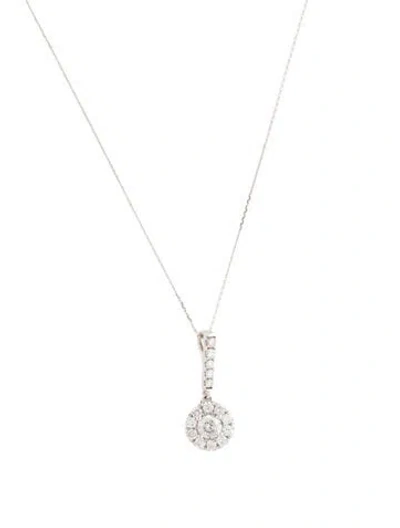 Pre-owned Necklace 14k Diamond Pendant , 18" In Multi