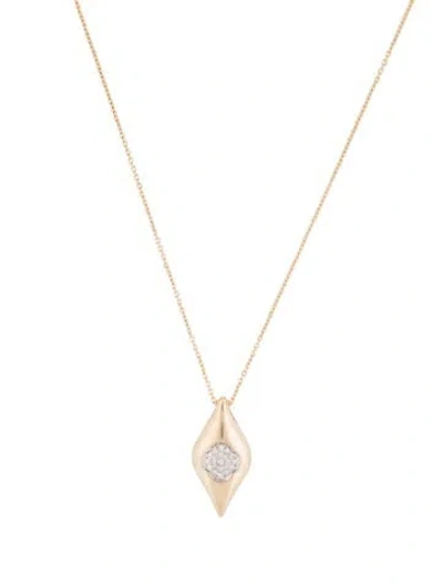 Pre-owned Necklace 14k Diamond Pendant , 18" In Multi