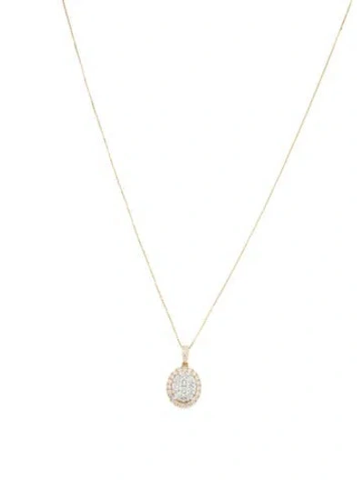 Pre-owned Necklace 14k Diamond Pendant , 18" In Multi