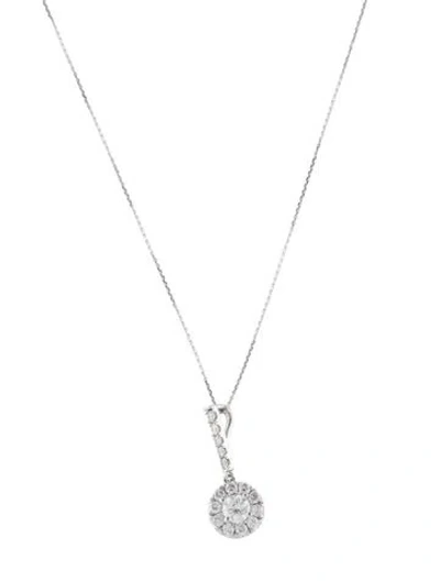 Pre-owned Necklace 14k Diamond Pendant , 18" In Multi
