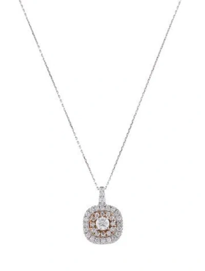 Pre-owned Necklace 14k Diamond Pendant , 18" In Multi