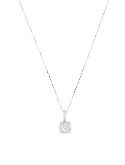 Pre-owned Necklace 14k Diamond Pendant , 18" In Multi