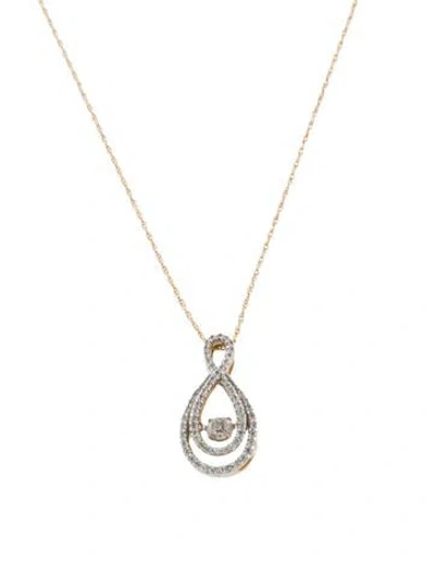 Pre-owned Necklace 14k Diamond Pendant , 18.25" In Multi