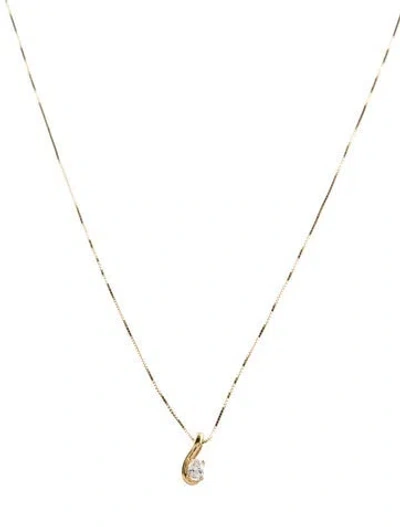 Pre-owned Necklace 14k Diamond Pendant , 18.5" In Multi
