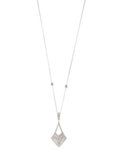 Pre-owned Necklace 14k Diamond Pendant , 18.5" In Multi