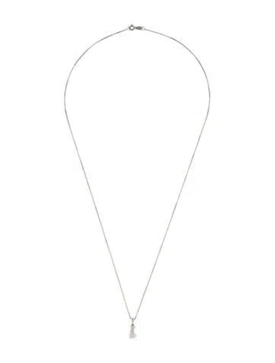 Pre-owned Necklace 14k Diamond Pendant , 19" In Multi