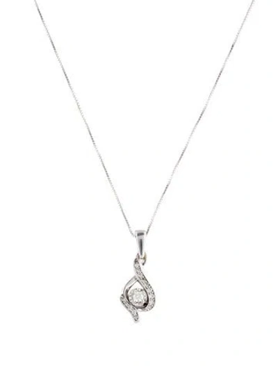 Pre-owned Necklace 14k Diamond Pendant , 21.75" In Multi