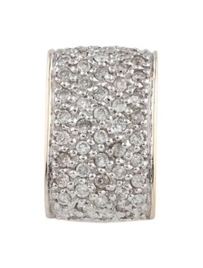 Pre-owned Necklace 14k Diamond Slide Pendant In Multi