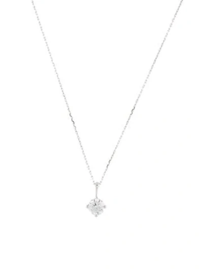 Pre-owned Necklace 14k Diamond Solitaire Pendant , 18" In Multi