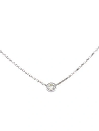 Pre-owned Necklace 14k Diamond Solitaire Pendant , .25" In Multi