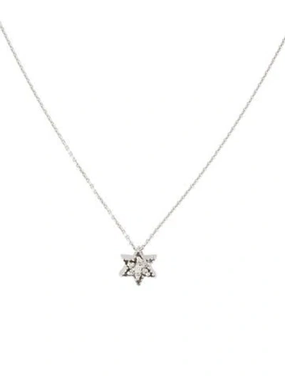 Pre-owned Necklace 14k Diamond Star Pendant , 18" In Multi
