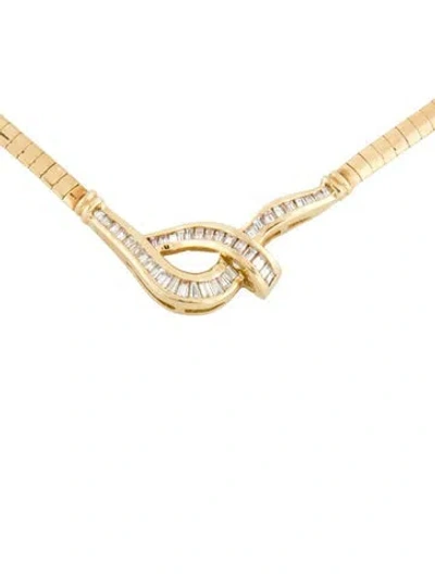 Pre-owned Necklace 14k Diamond Station Chain , 18" In Multi