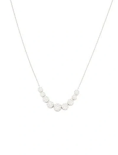 Pre-owned Necklace 14k Diamond Station Collar , 18" In Multi