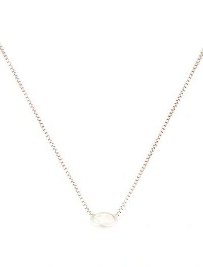 Pre-owned Necklace 14k Diamond Station , 16" In Multi