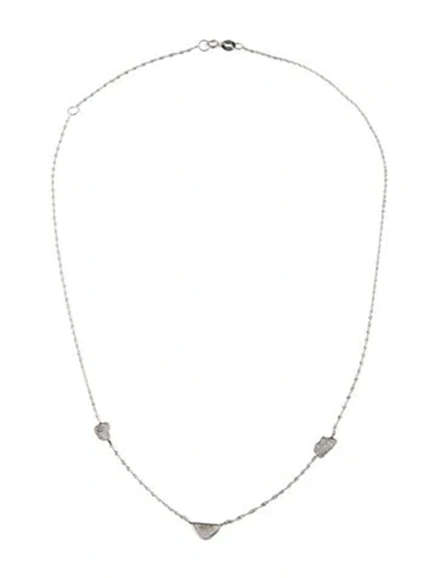 Pre-owned Necklace 14k Diamond Station , 17" In Multi
