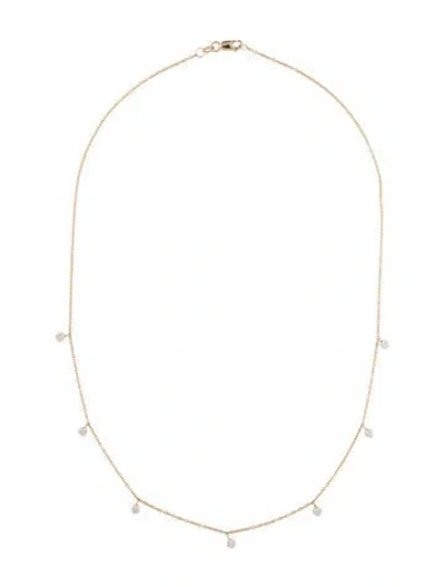 Pre-owned Necklace 14k Diamond Station , 17" In Multi