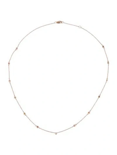 Pre-owned Necklace 14k Diamond Station , 17.25" In Multi