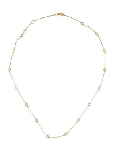 Pre-owned Necklace 14k Diamond Station , 18" In Multi