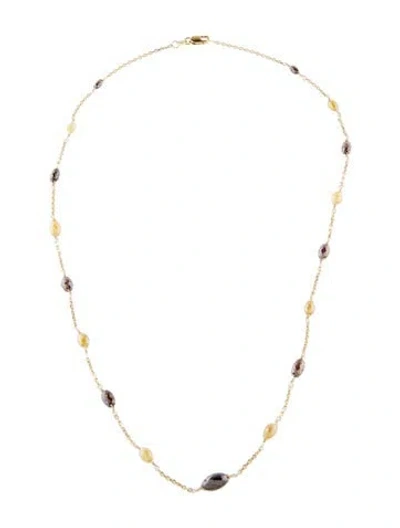 Pre-owned Necklace 14k Diamond Station , 18" In Multi