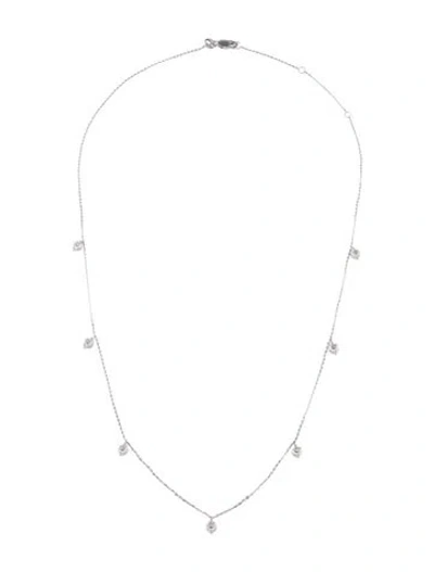 Pre-owned Necklace 14k Diamond Station , 18" In Multi