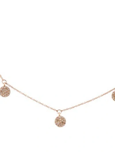 Pre-owned Necklace 14k Diamond Station , 20" In Multi