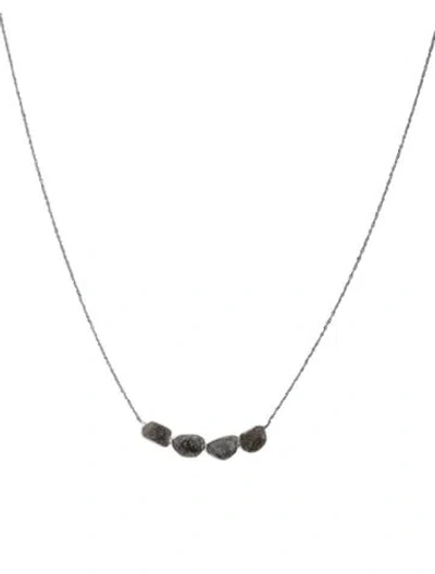 Pre-owned Necklace 14k Diamond Station , 21" In Multi