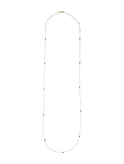 Pre-owned Necklace 14k Diamond Station , 37" In Multi